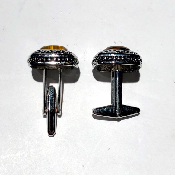 TIGER'S EYE Mens Cufflinks - Picture 4 of 4